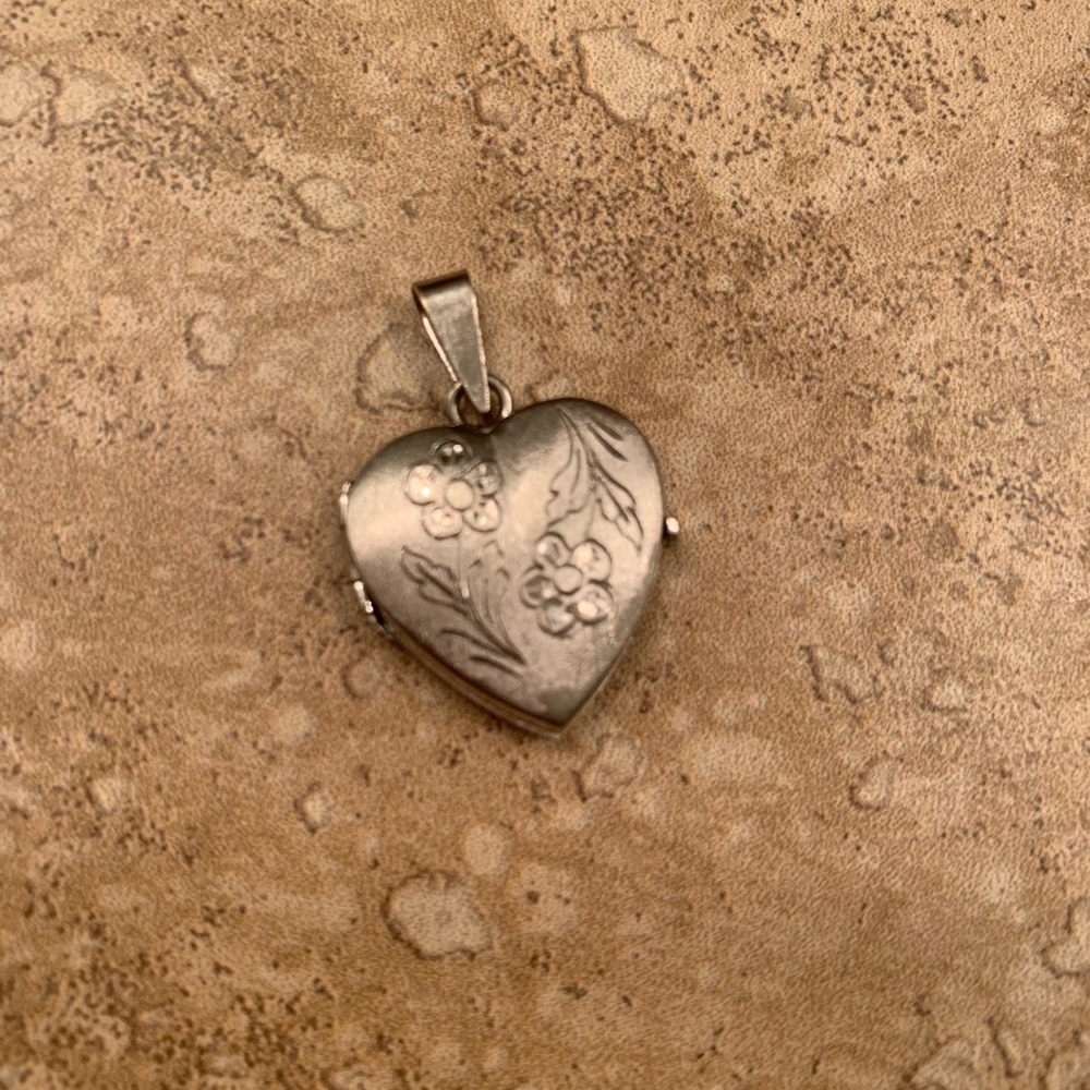 White gold locket